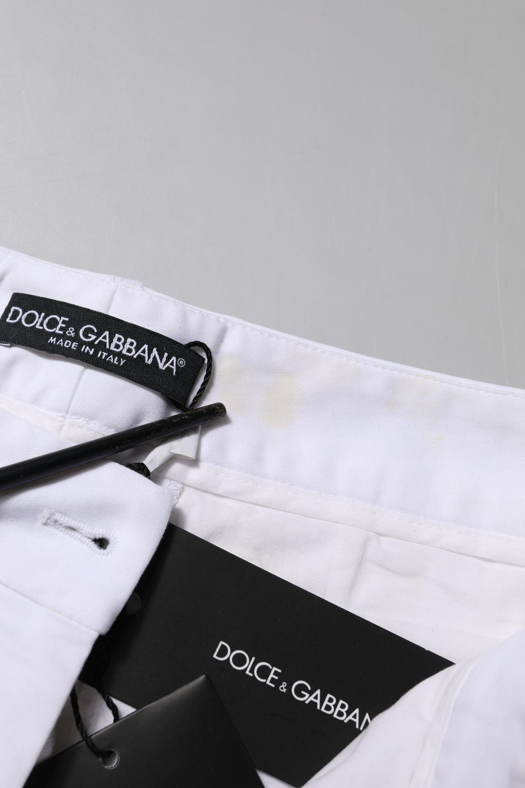 White Cotton Stretch Mid Waist Jeans