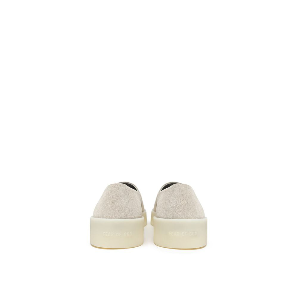 Gray Leather Moccassin