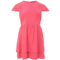 Fuchsia Viscose Short Dress