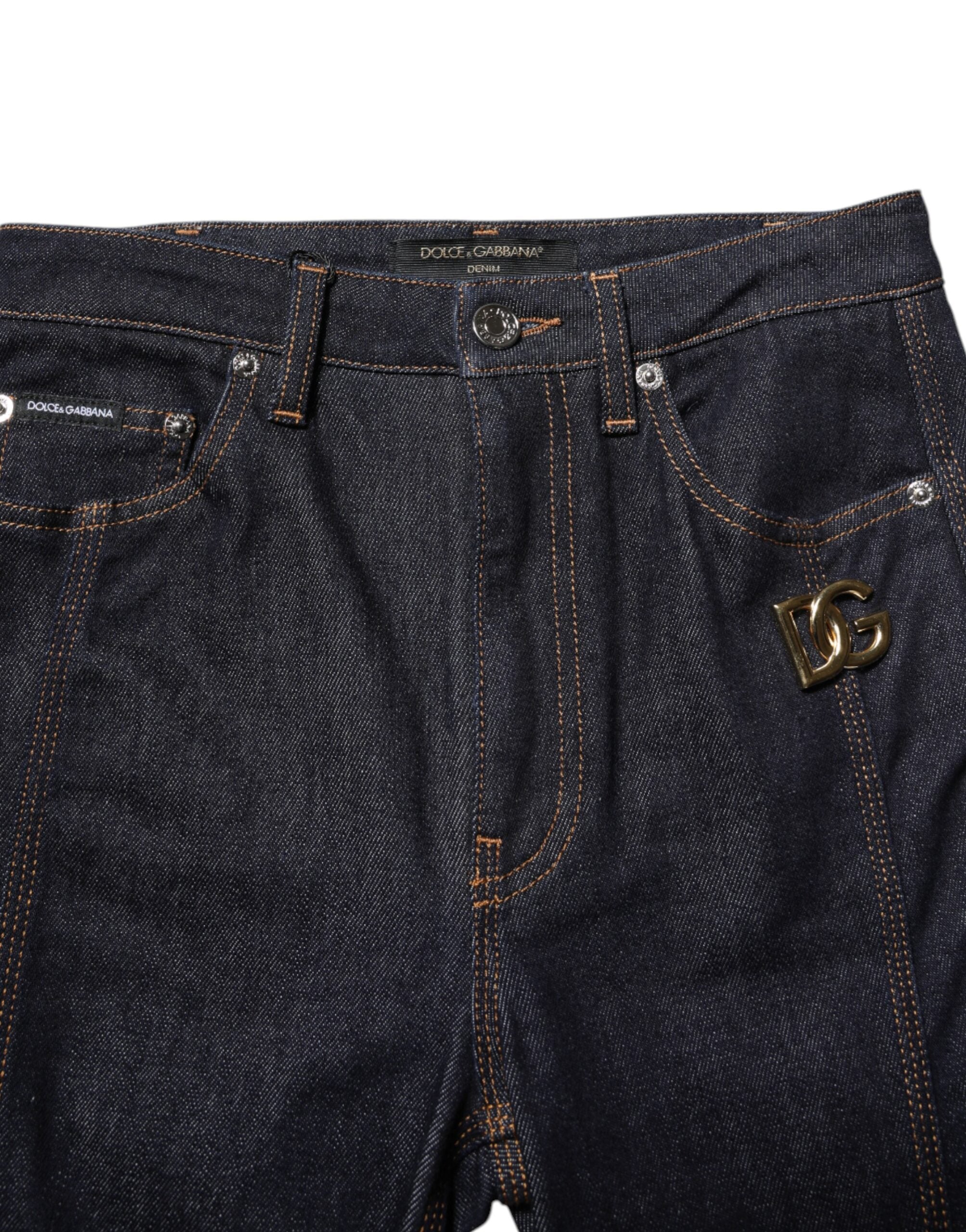 Black Cotton Mid Waist Bootcut Denim Jeans