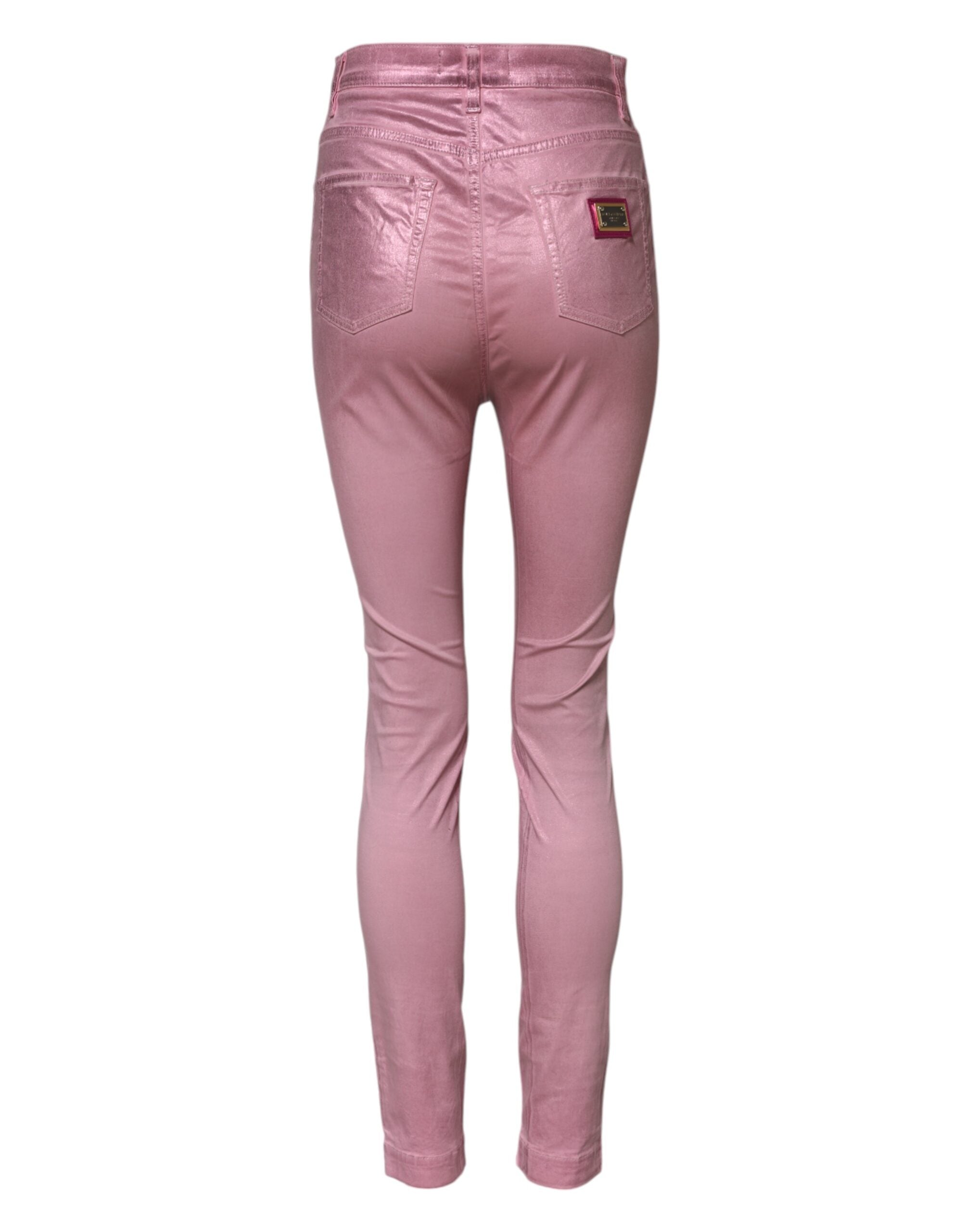 Pink GRACE High Waisted Skinny Denim Jeans