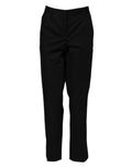 Black Cotton High Waist Formal Pants