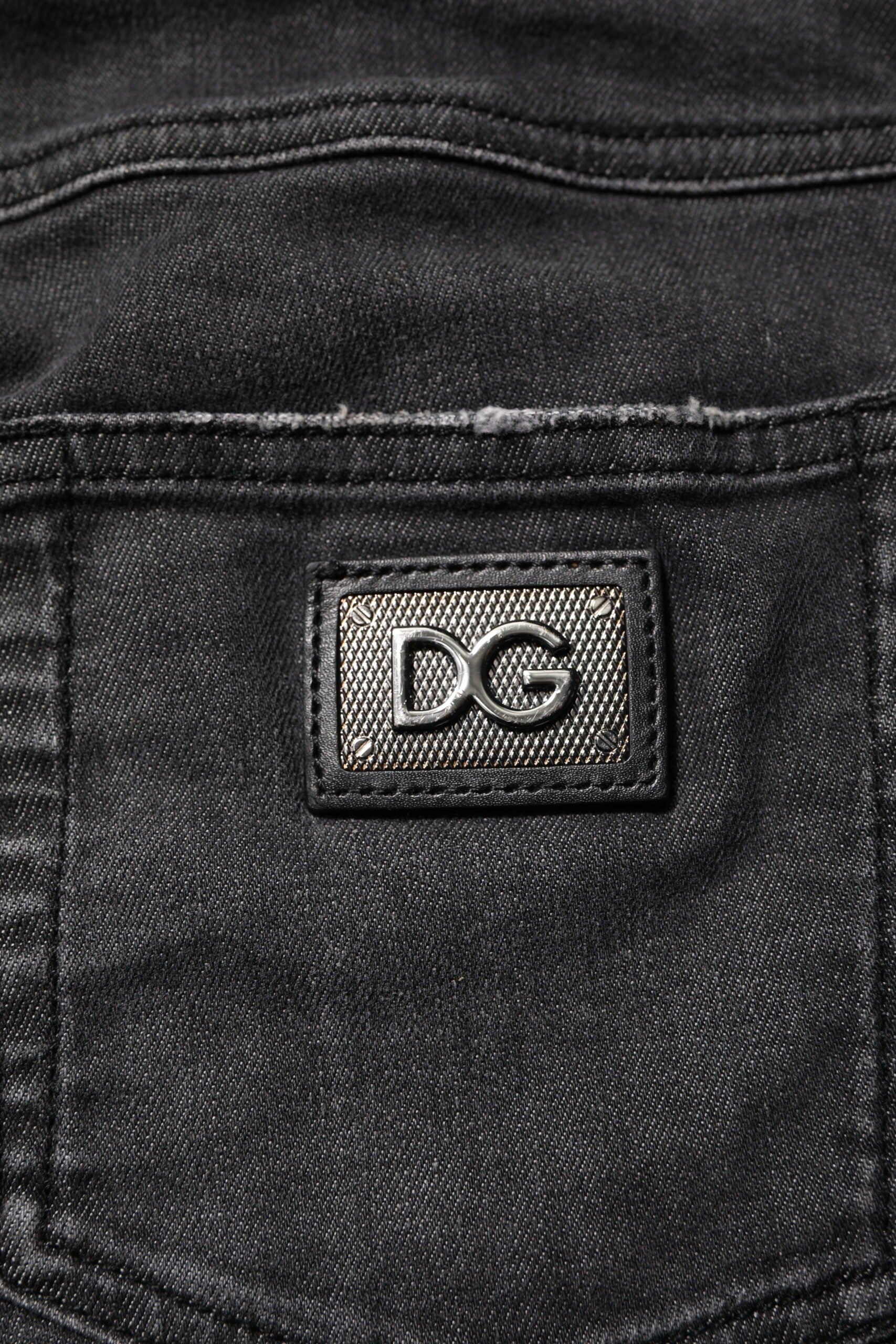 Black Cotton Low Waist Skinny Denim Jeans