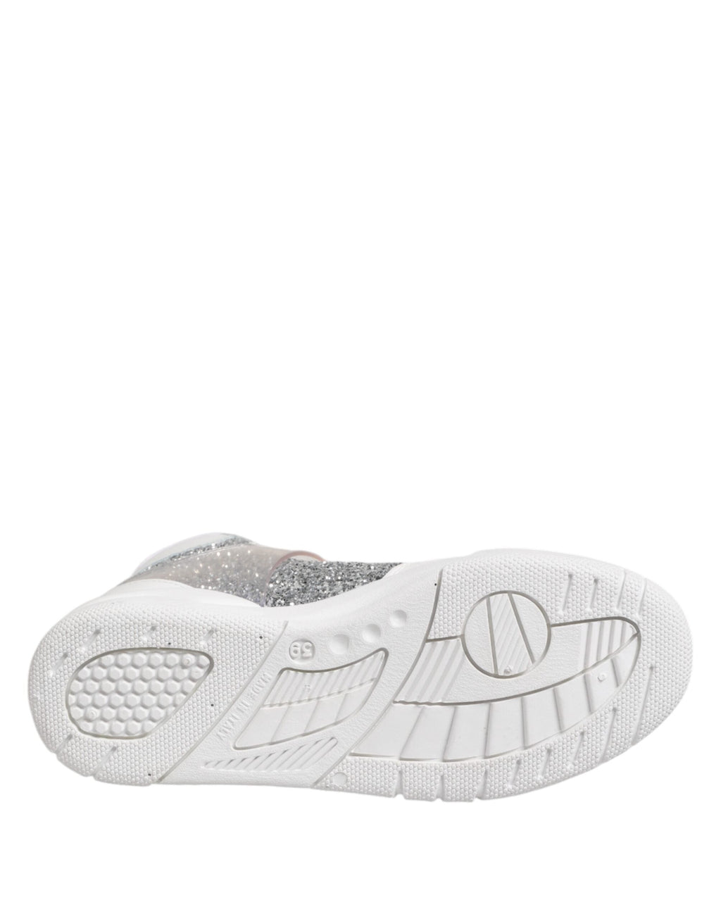 Chiara Ferragni White Silver High Top Women Sneakers Shoes