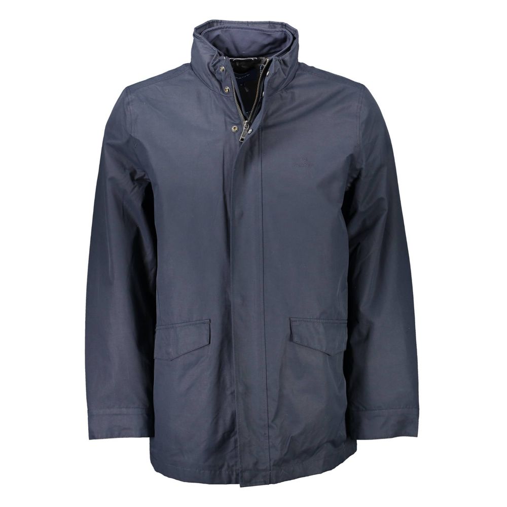 Blu Polyester Men's Jacket