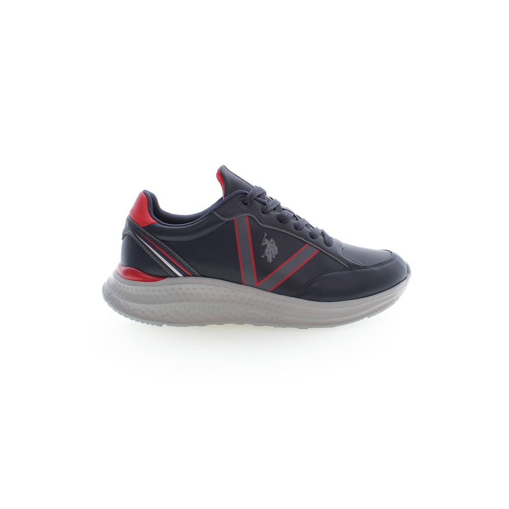 Blue Polyester Men's Sneaker