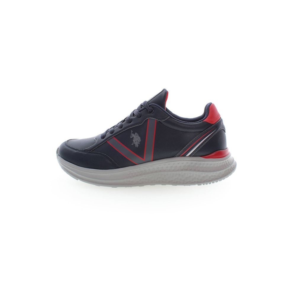 Blue Polyester Men's Sneaker