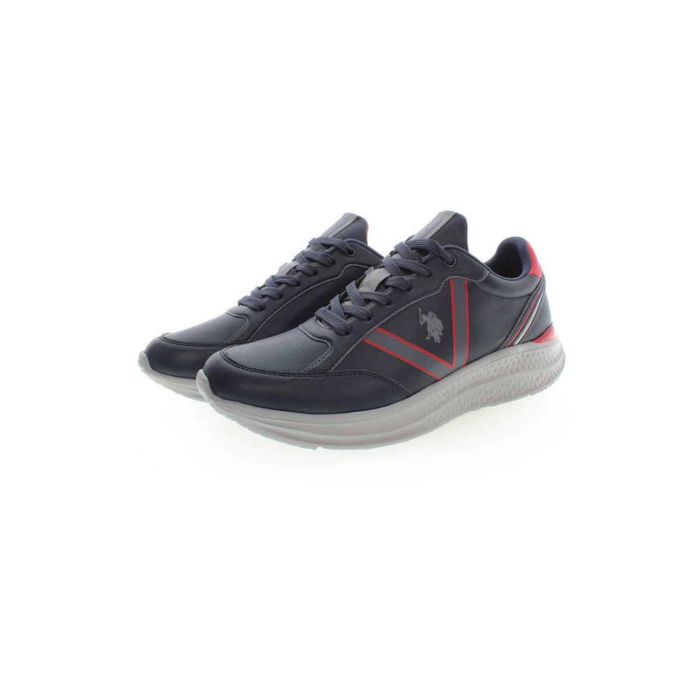 Blue Polyester Men's Sneaker