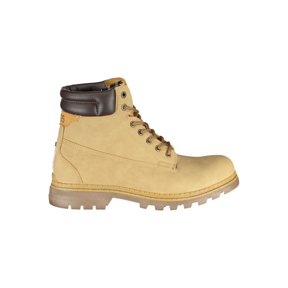Beige Polyurethane Women Ankle Boot
