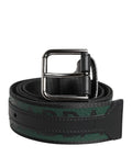 Green Black Polyester DG Logo Buckle Belt