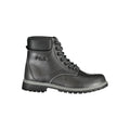 Black Polyurethane Women Ankle Boot
