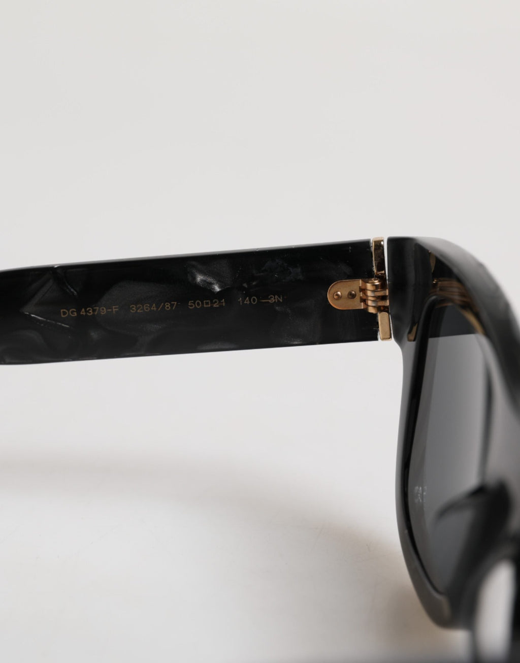 Dolce & Gabbana Pearl White Acetate Frame Domenico Deep Shades Sunglasses
