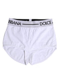 White Nylon Logo Waistband Boxer Brief Underwear