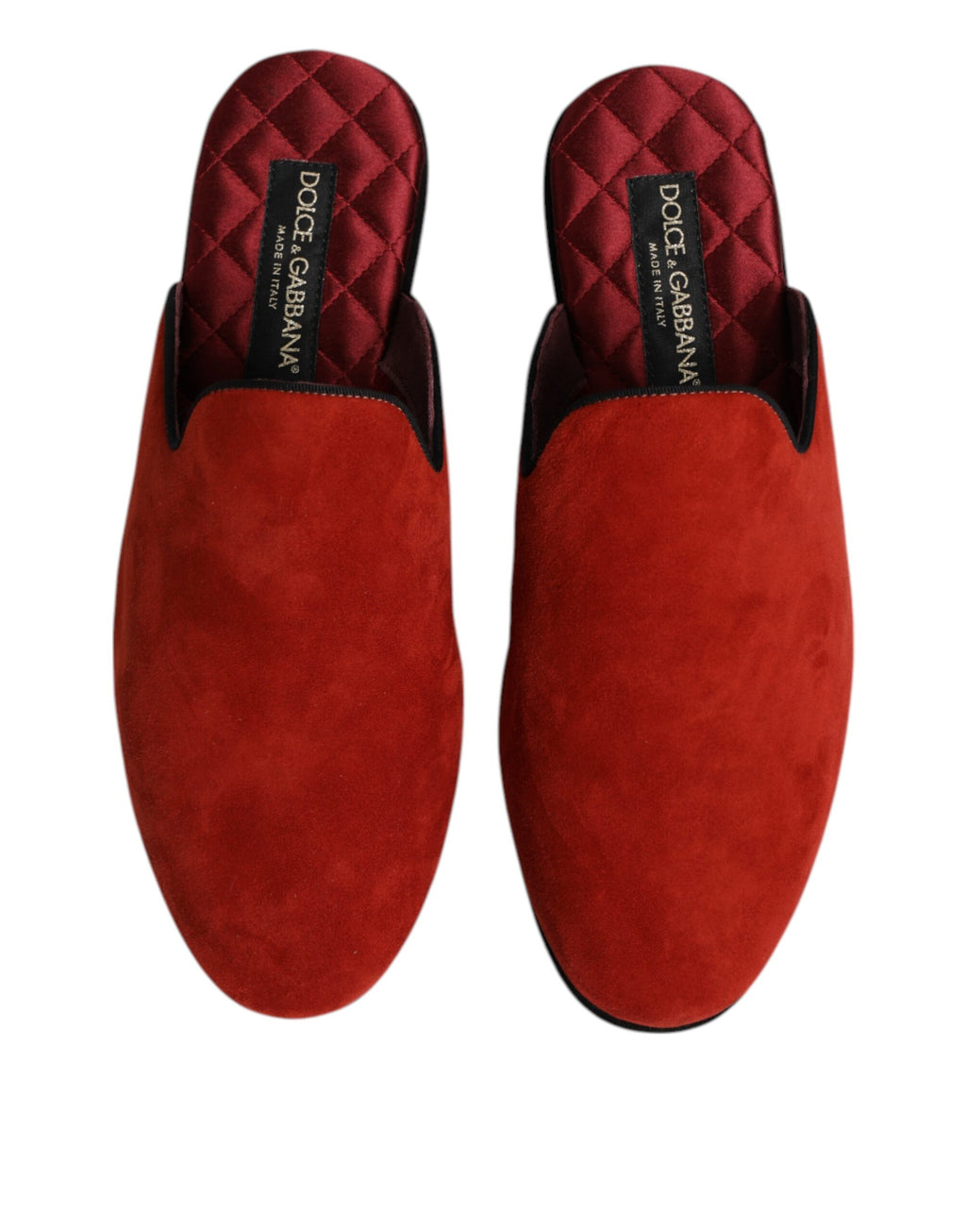 Orange Suede Slides Flat Slipper Shoes