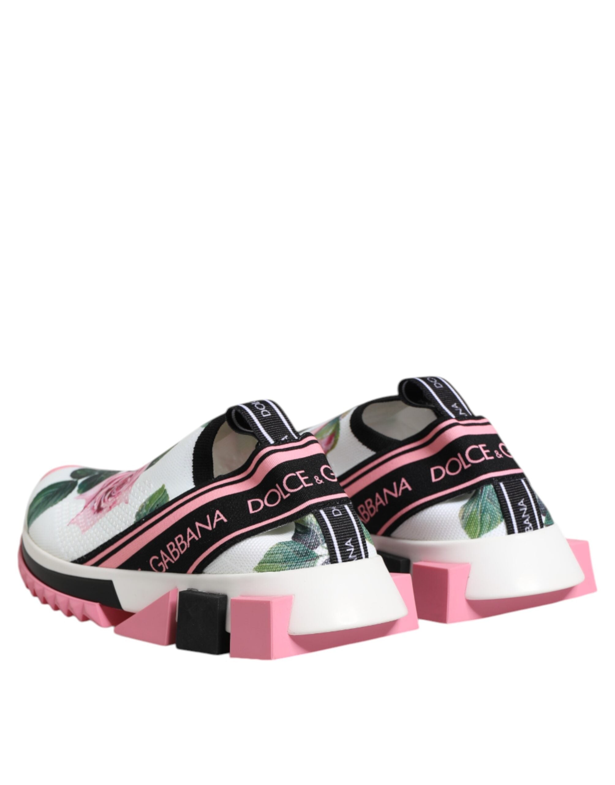 White Rose Print Sorrento Sneakers Shoes