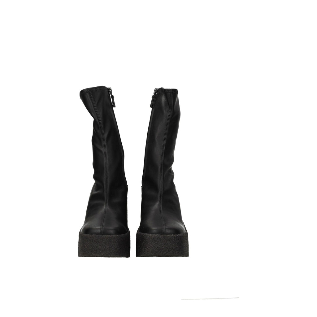 Black Leather Ankle Boots