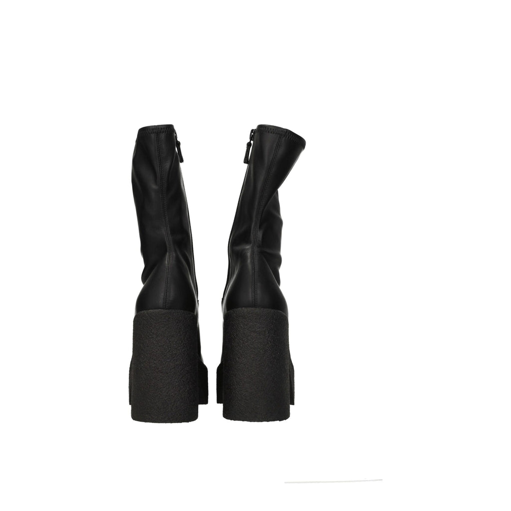 Black Leather Ankle Boots