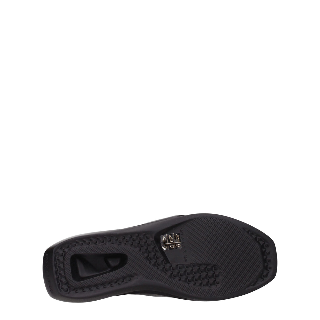Black Leather Slippers