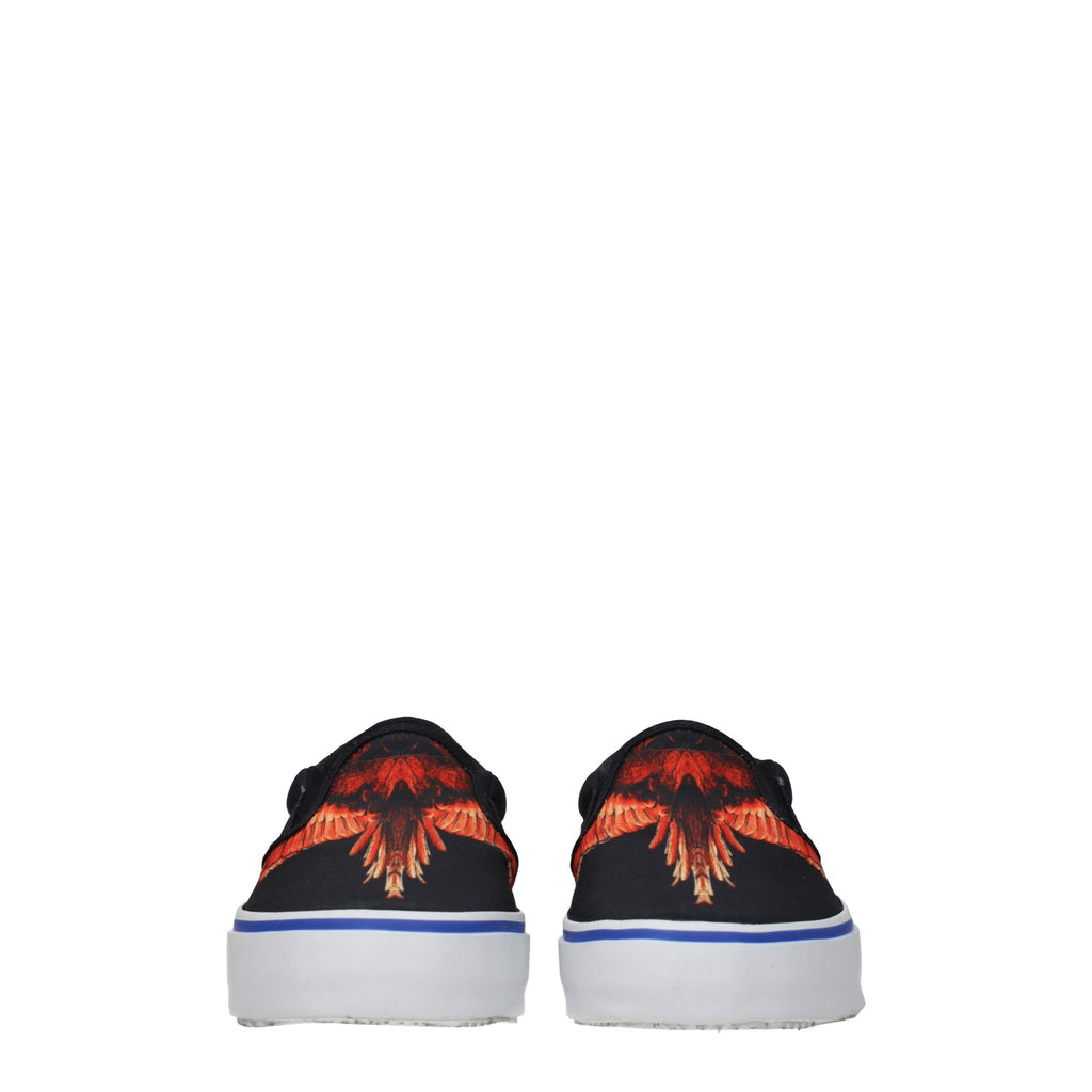 Black Fabric Slip-On Loafers