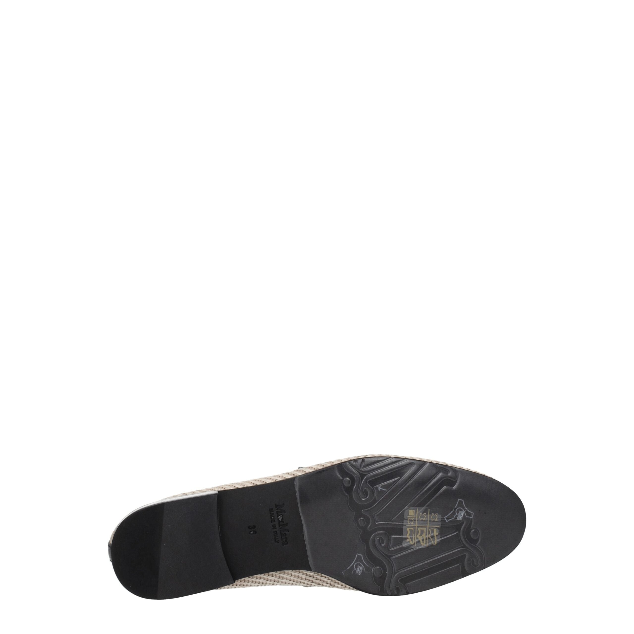 Beige Fabric Slip-On Loafers
