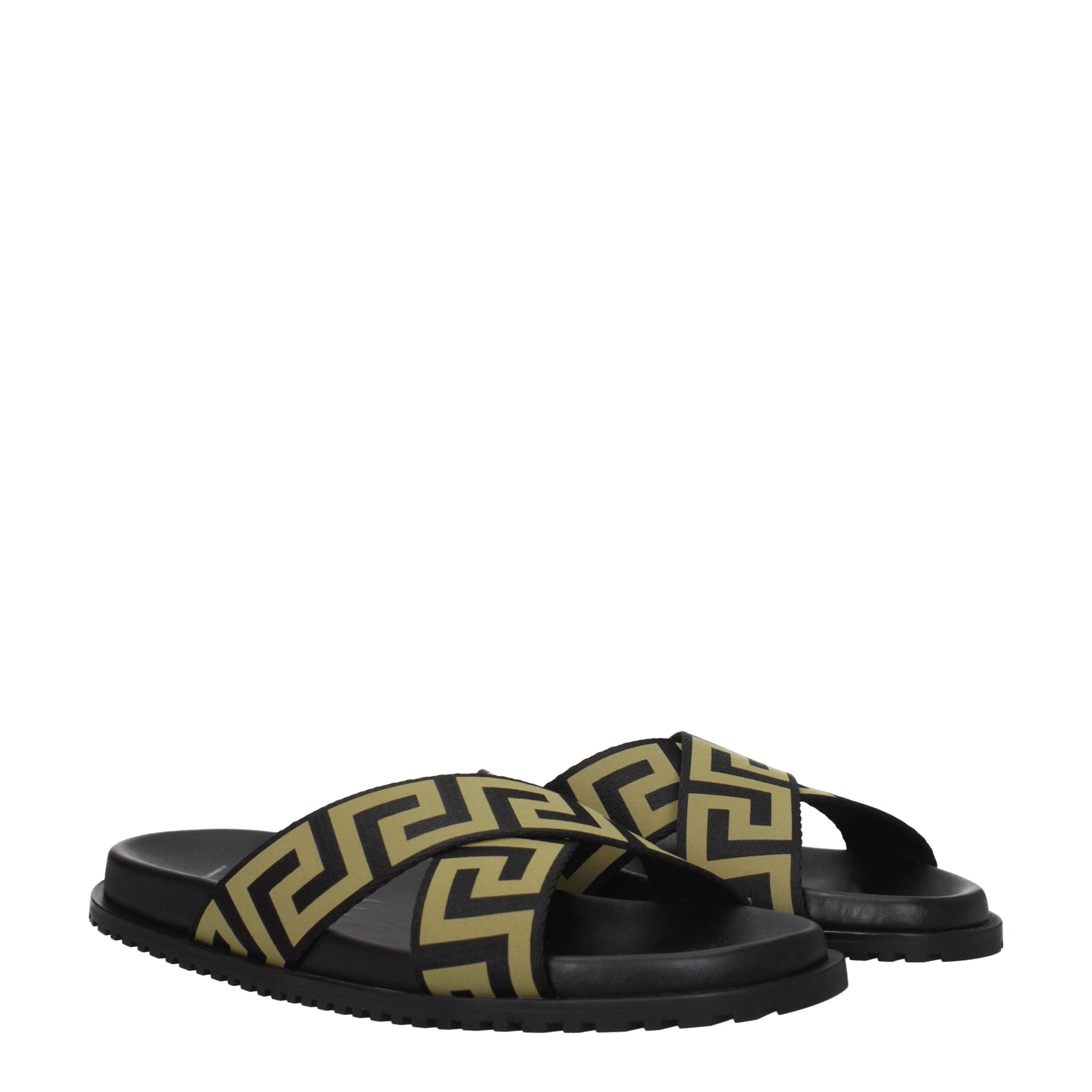 Black Fabric Slippers