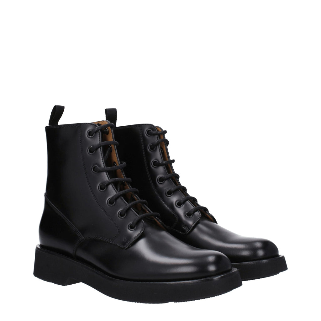 Black Leather Ankle Boots