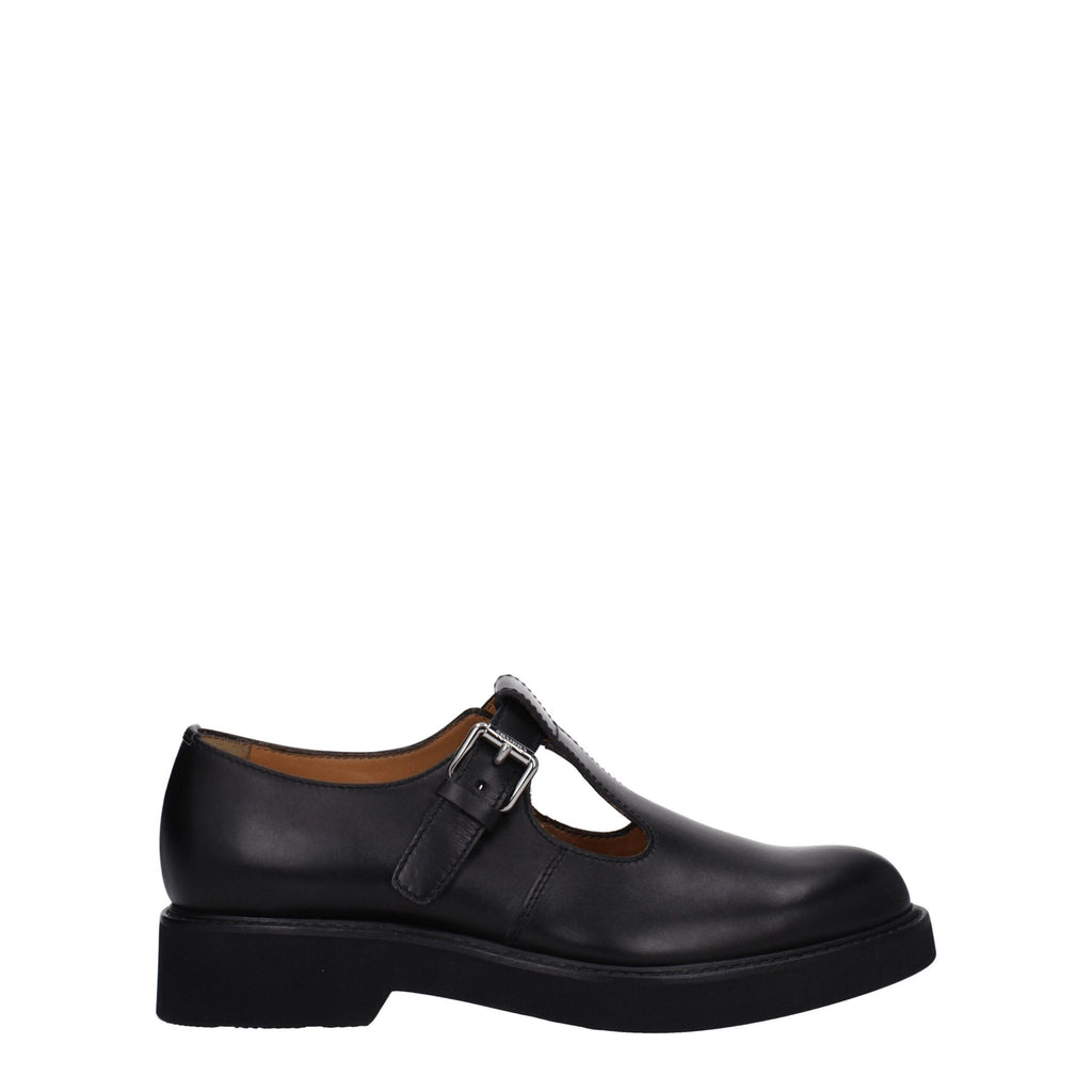 Black Leather Oxfords And Derbies