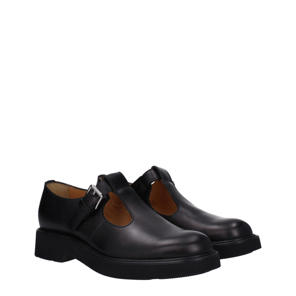 Black Leather Oxfords And Derbies