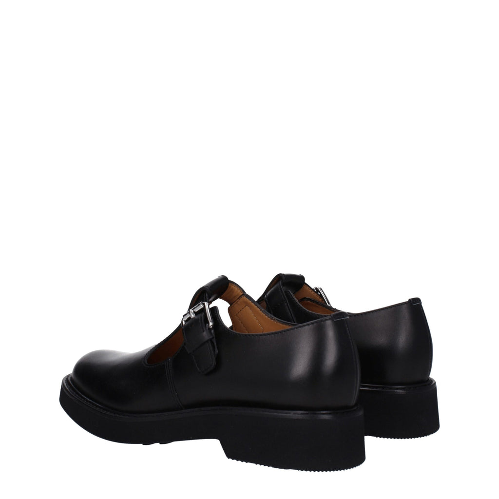 Black Leather Oxfords And Derbies
