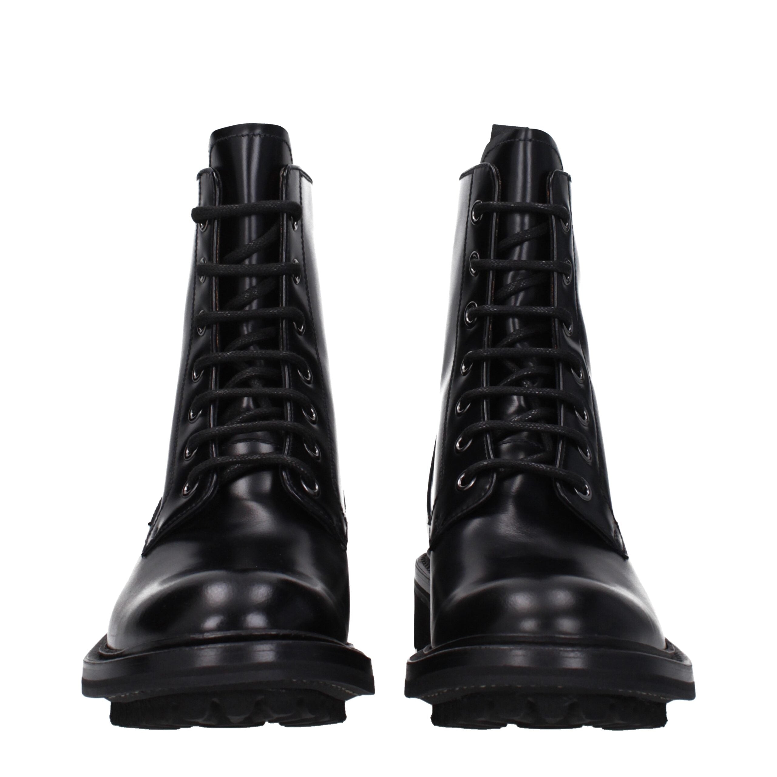 Black Leather Ankle Boots