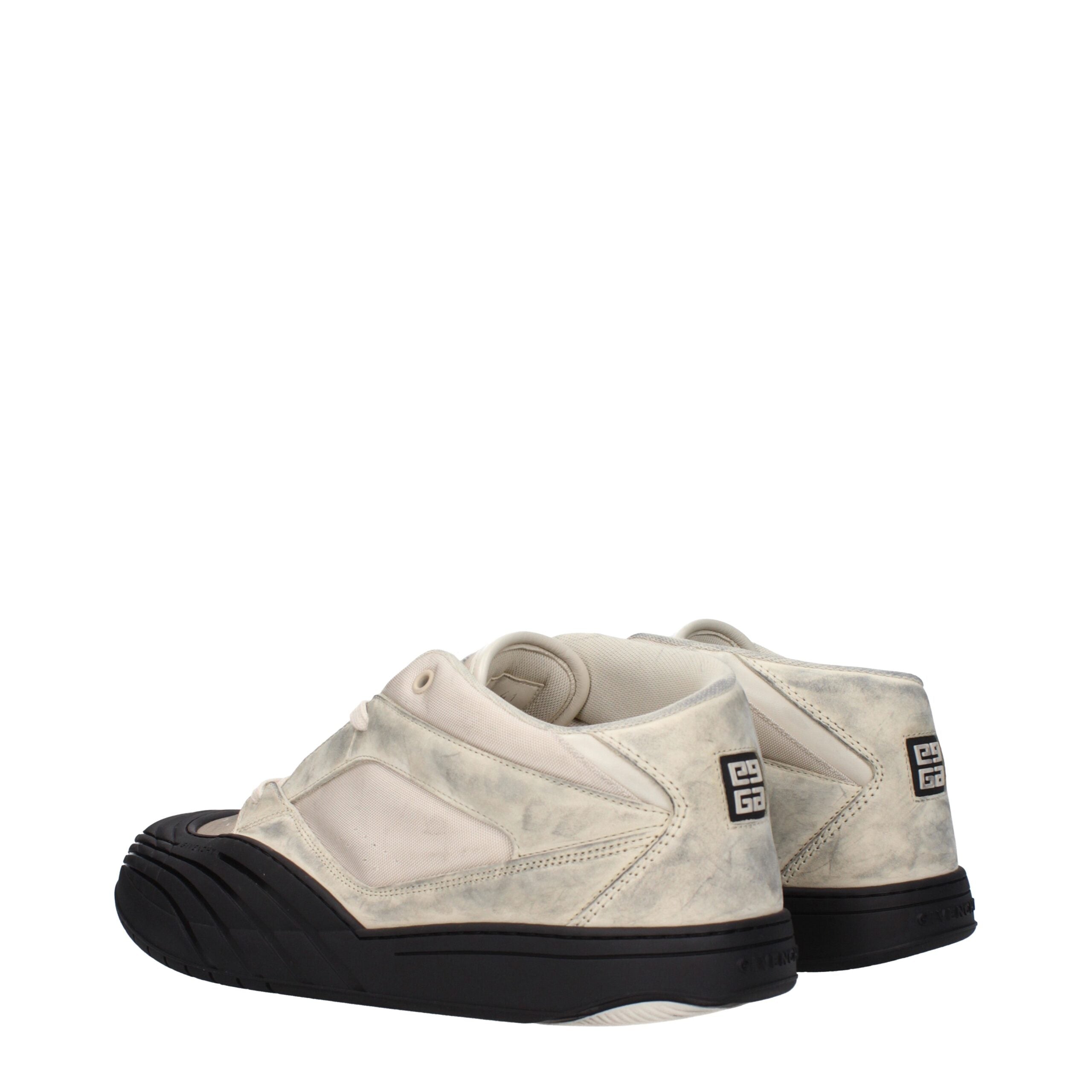 Beige Fabric Chunky Sneakers