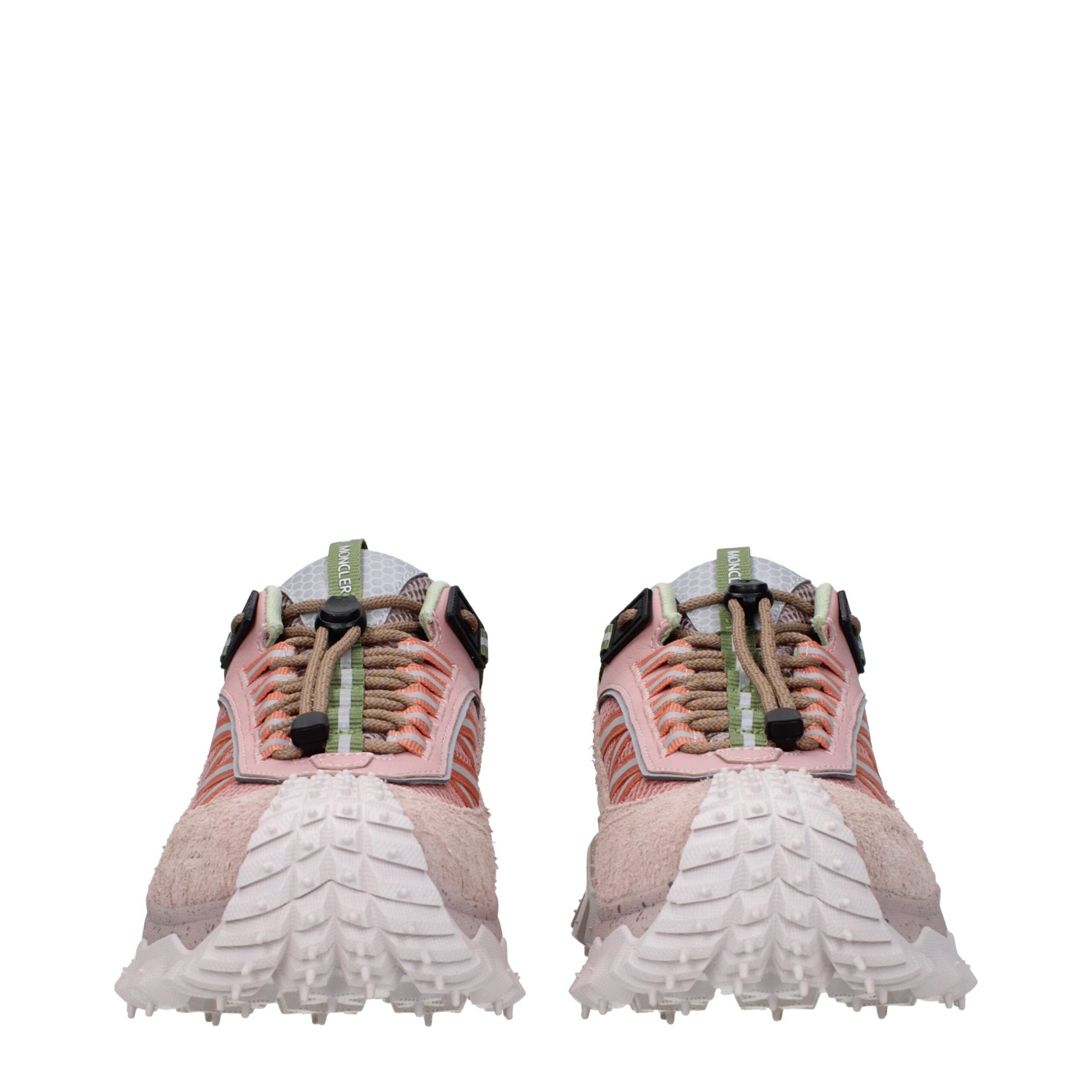 Pink Leather Athletic Sneakers