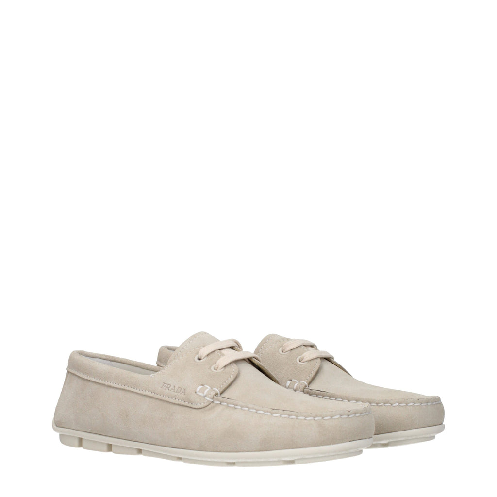 Gray Leather Slip-On Loafers