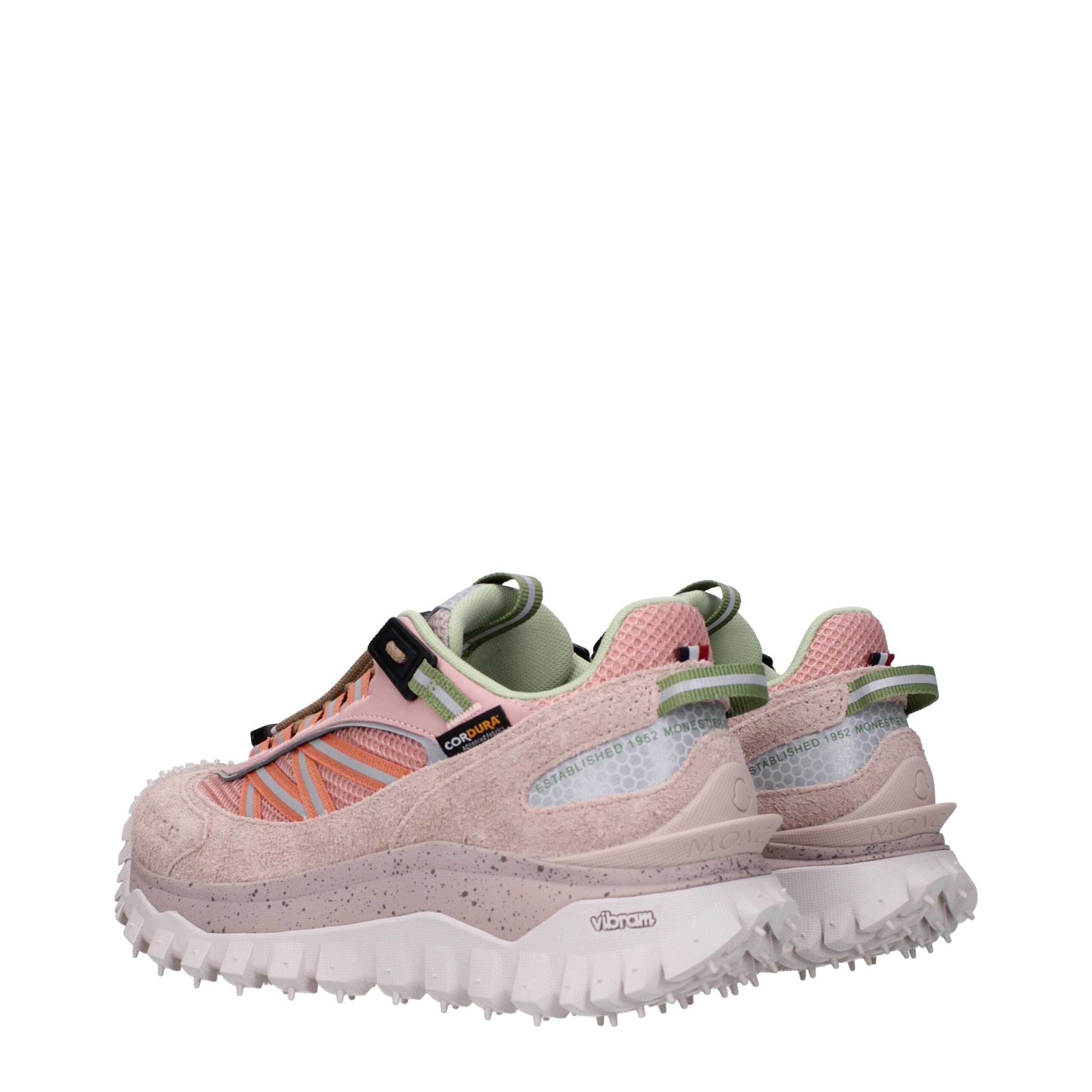 Pink Leather Athletic Sneakers