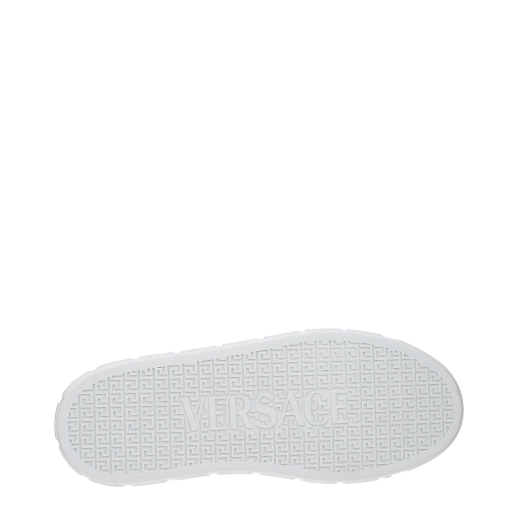 White Leather Low Top Sneakers