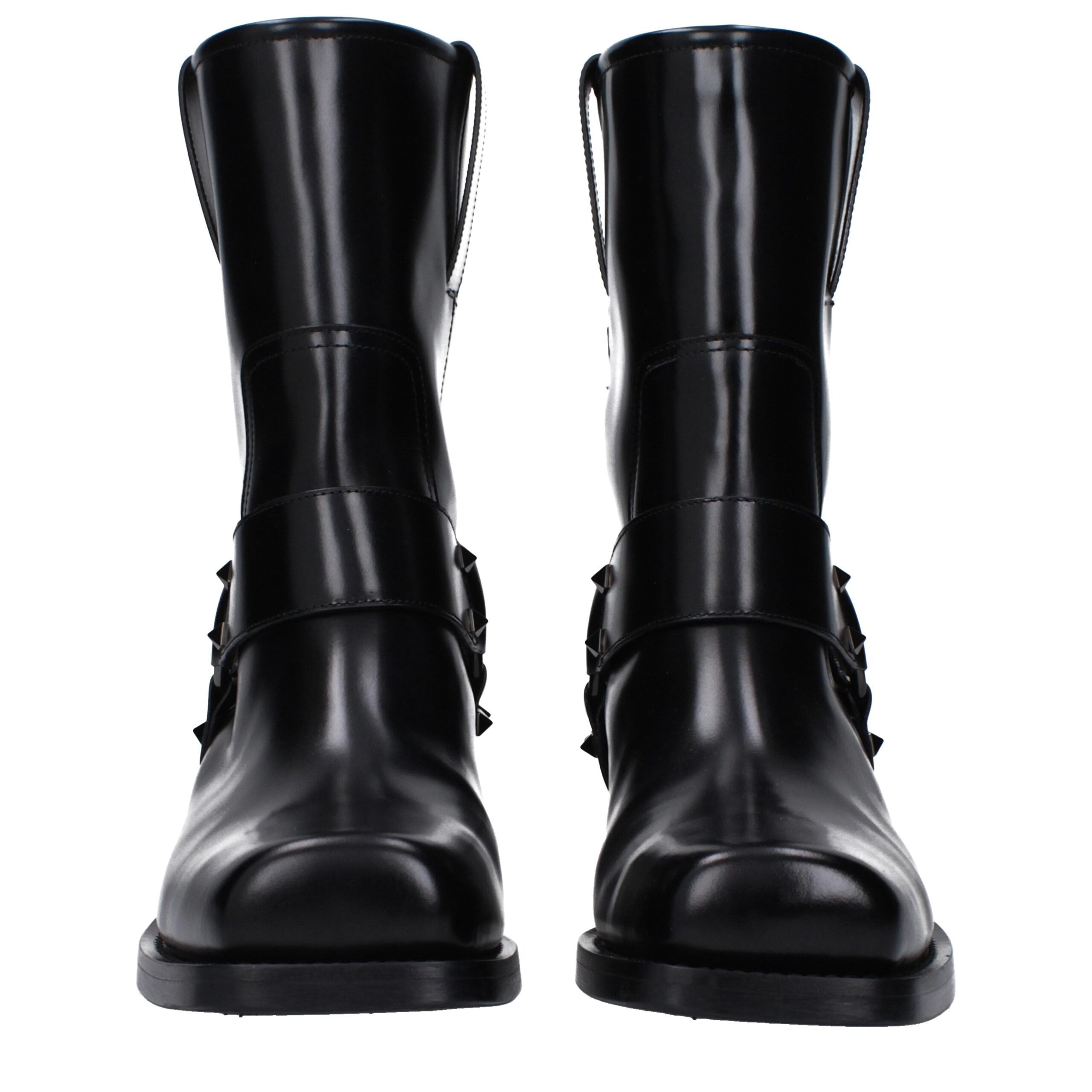 Black Leather Ankle Boots
