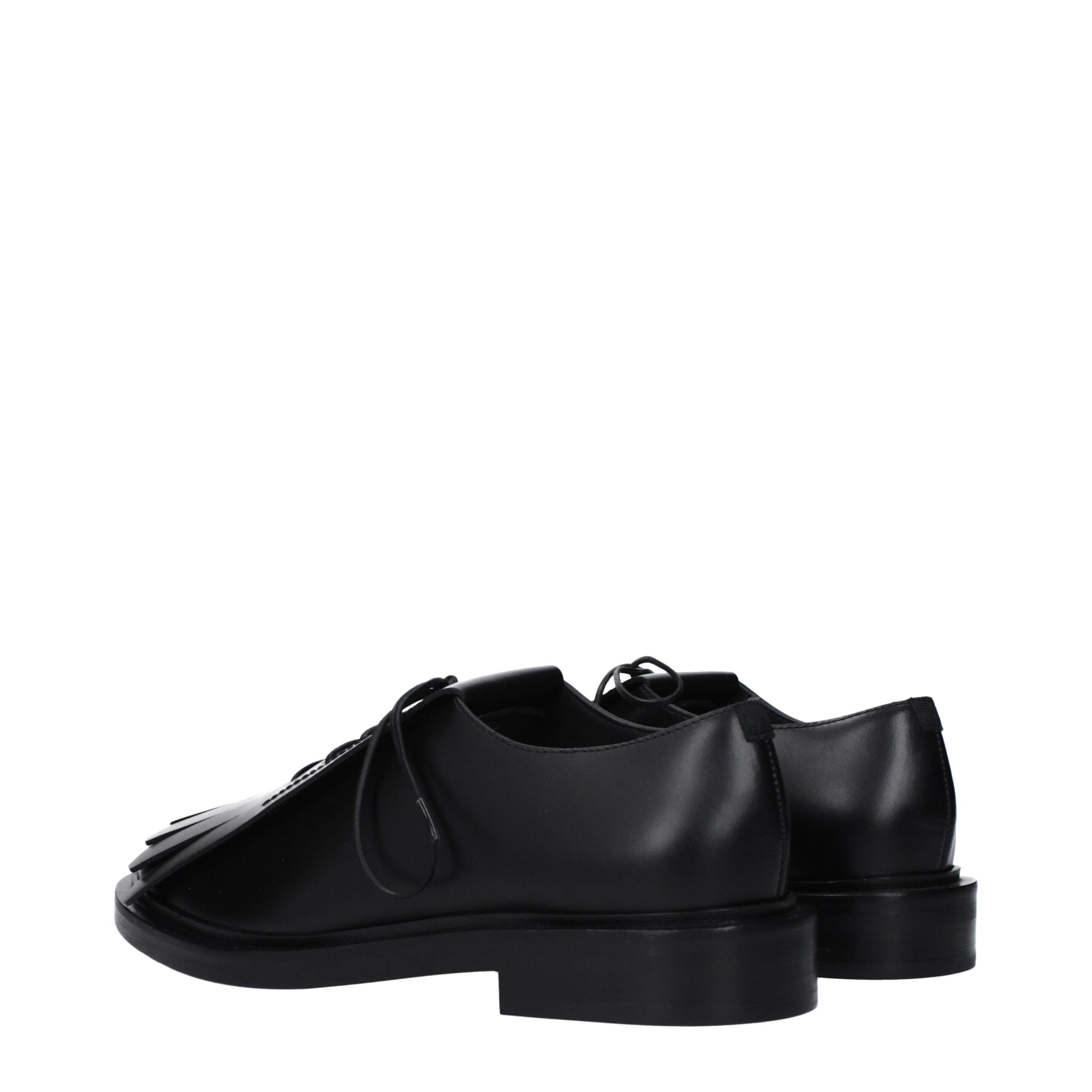 Black Leather Oxfords And Derbies