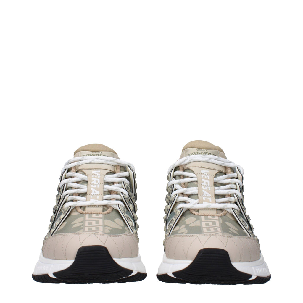 Green Fabric Low Top Sneakers