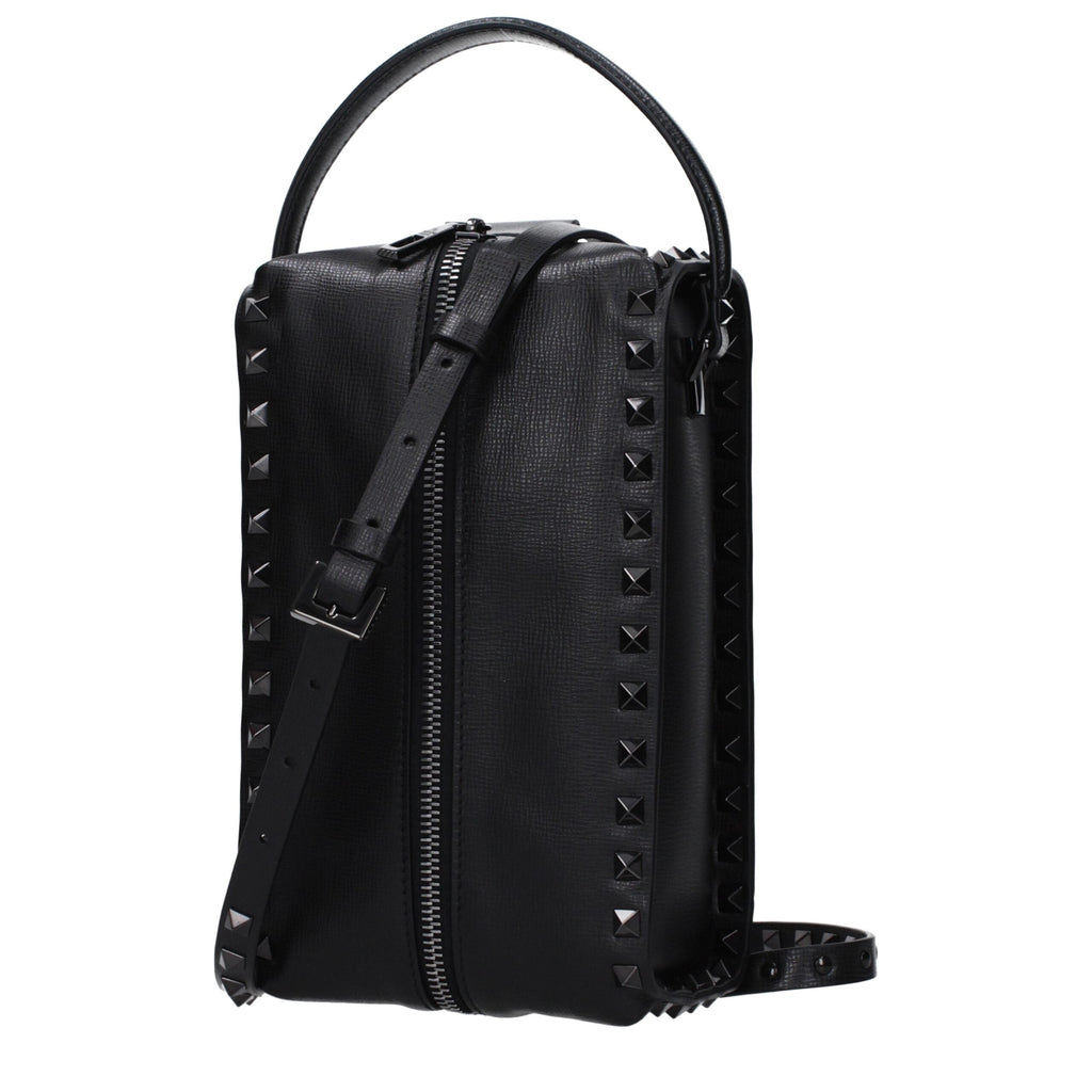 Valentino Garavani Black Leather Clutch Bag