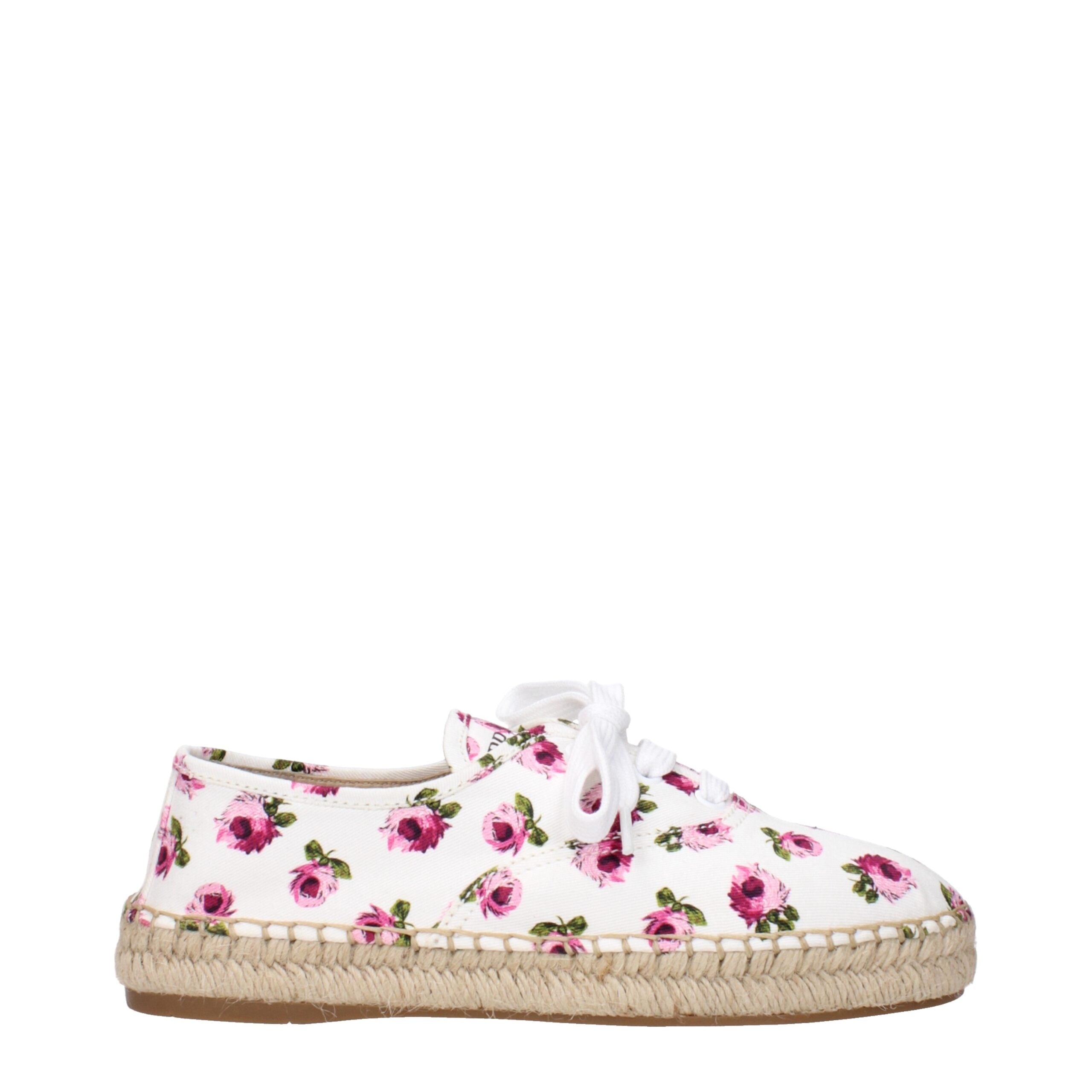 White Fabric Espadrilles