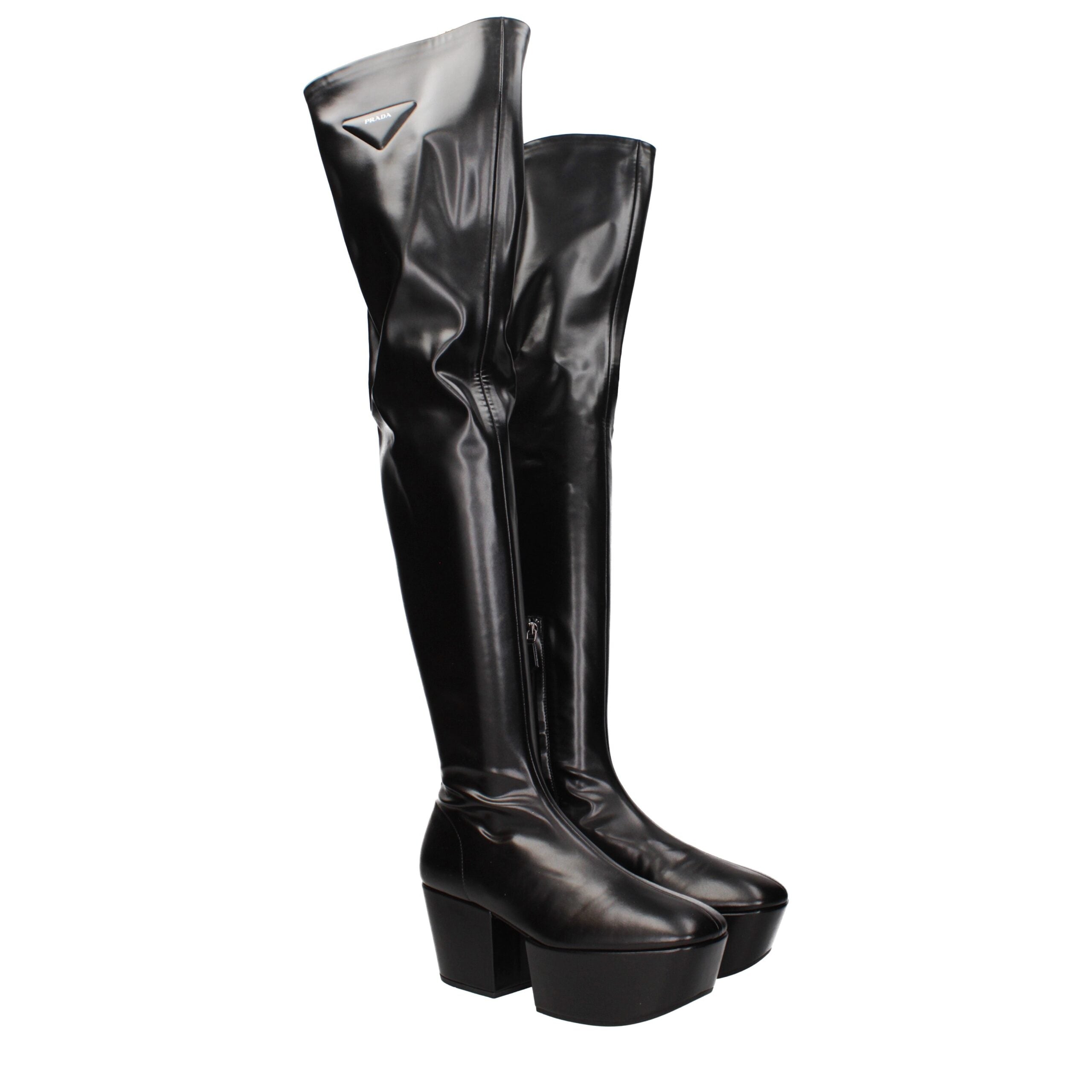 Black Leather Over The Knee