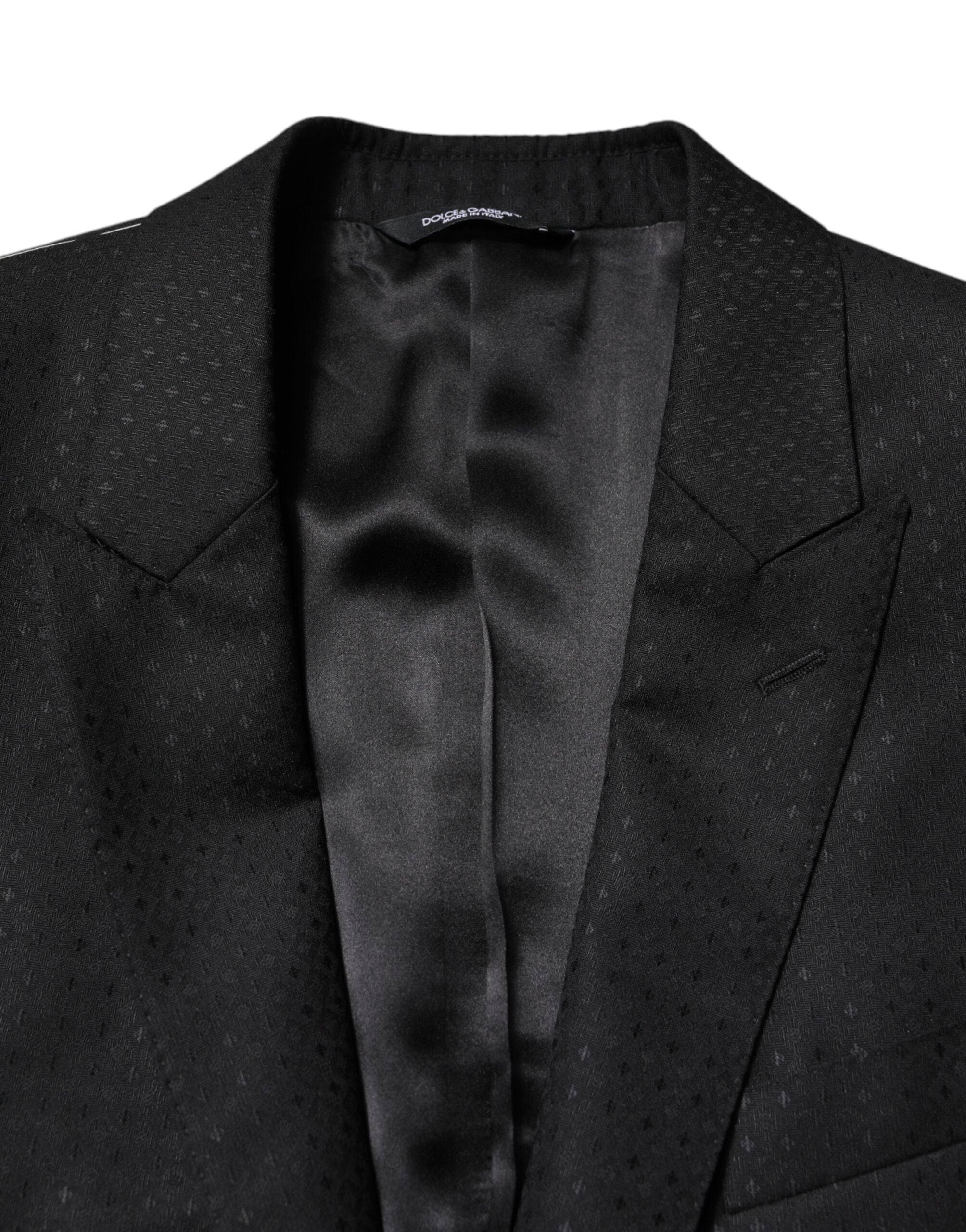 Dark Gray Jacquard Single Breasted 2 Piece Suit