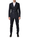 Dark Blue Double Breasted 2 Piece Suit