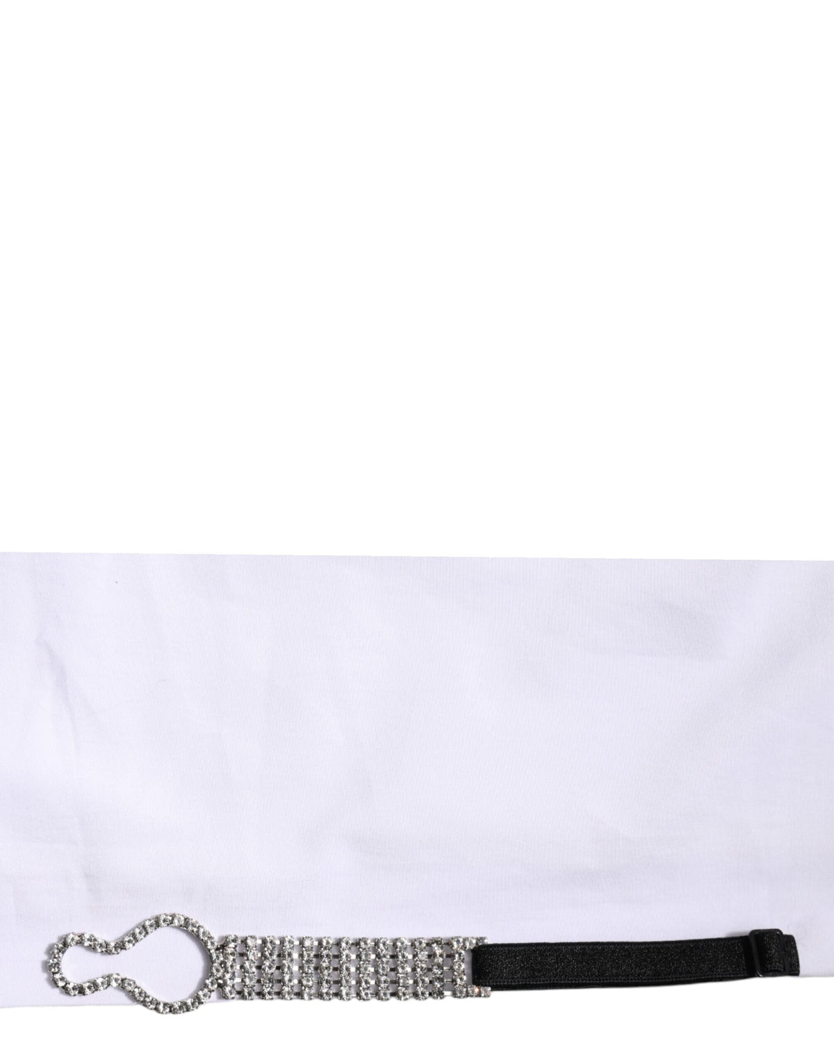 Dolce & Gabbana White Crystal Embellished Collared Shirt Top