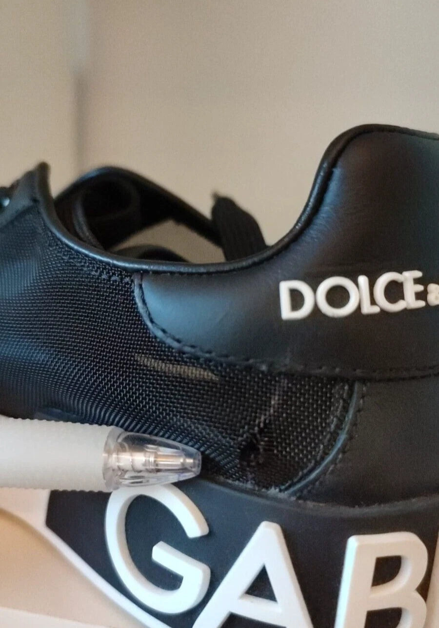 Black Calf Leather Portofino Sneakers Shoes