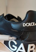 Black Calf Leather Portofino Sneakers Shoes