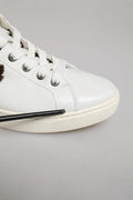 White Silver Sacred Heart Men Sneakers Shoes