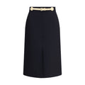 Black Wool Oves Aries Midi Skirt