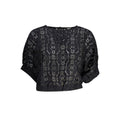 Black Polyester Women's Blouse