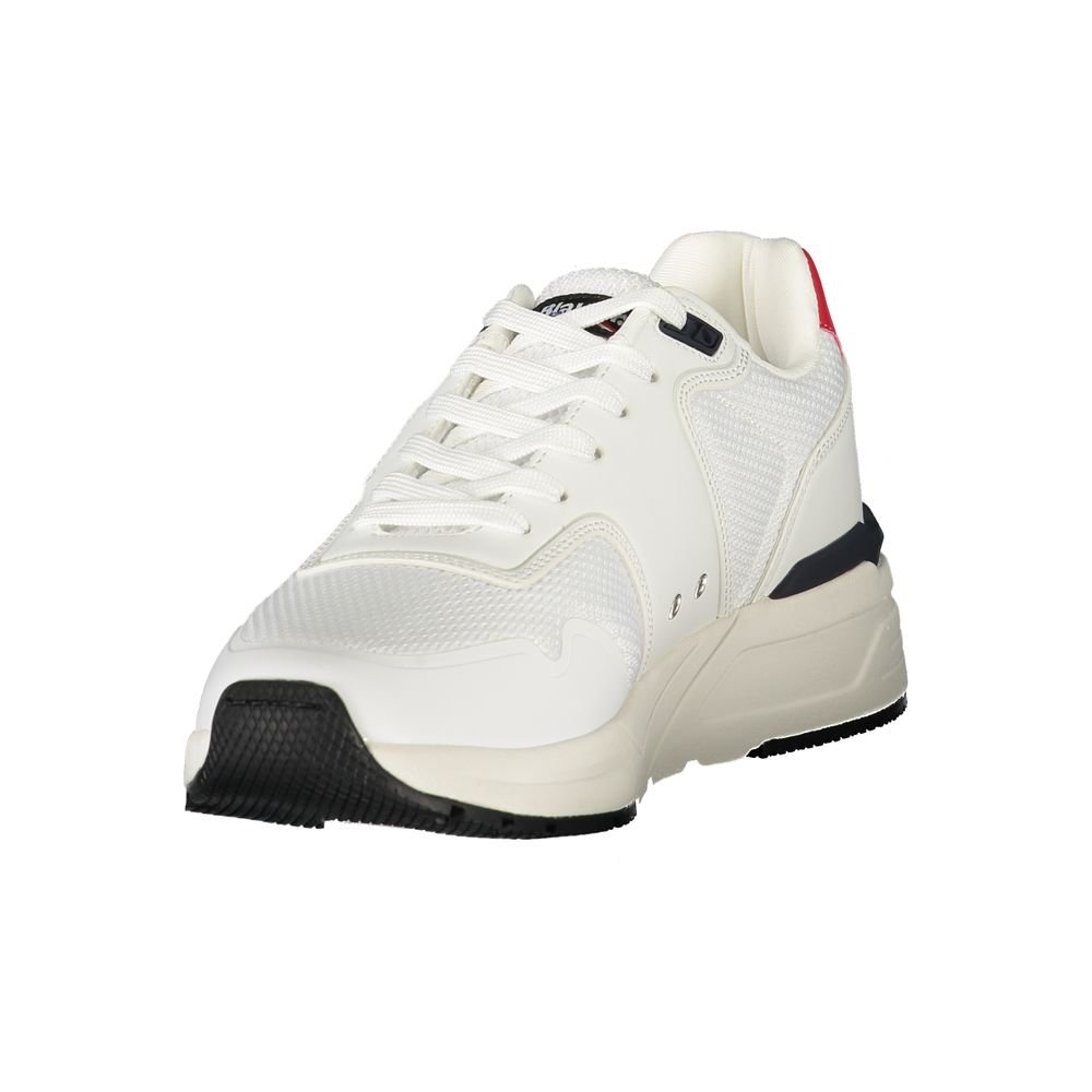 White Polyester Men's Sneaker